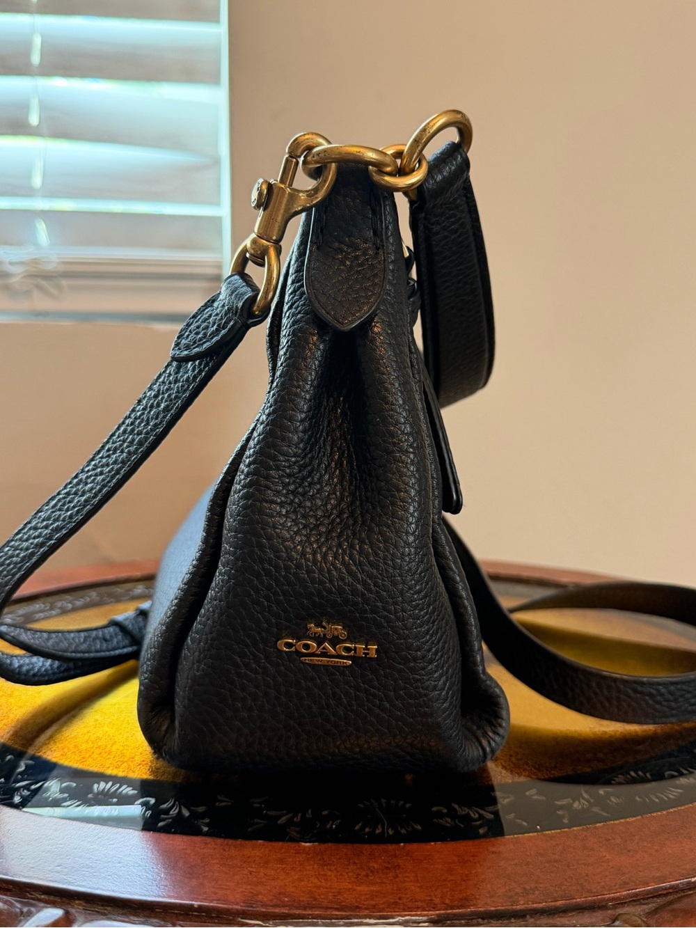 Coach Shay Black Pebbled Leather Shoulder Crossbody Bag - Picture 5 of 11